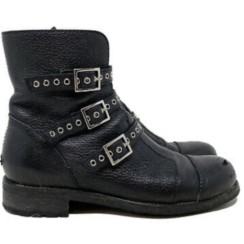 Jimmy Choo black biker boots